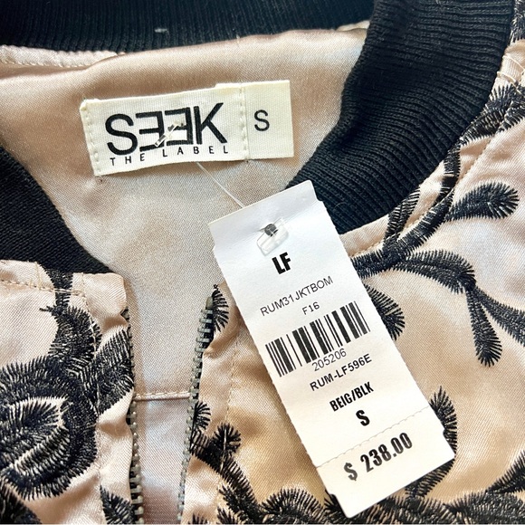 NWT Seek the Label Floral Embroidered Bomber Jacket - Picture 12 of 14
